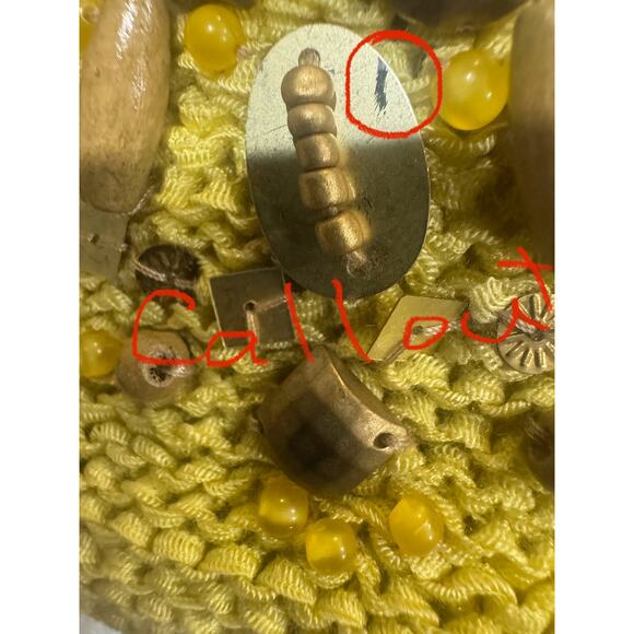 Yellow Embellished Sleeveless Sweater – Size L - Picture 7 of 10